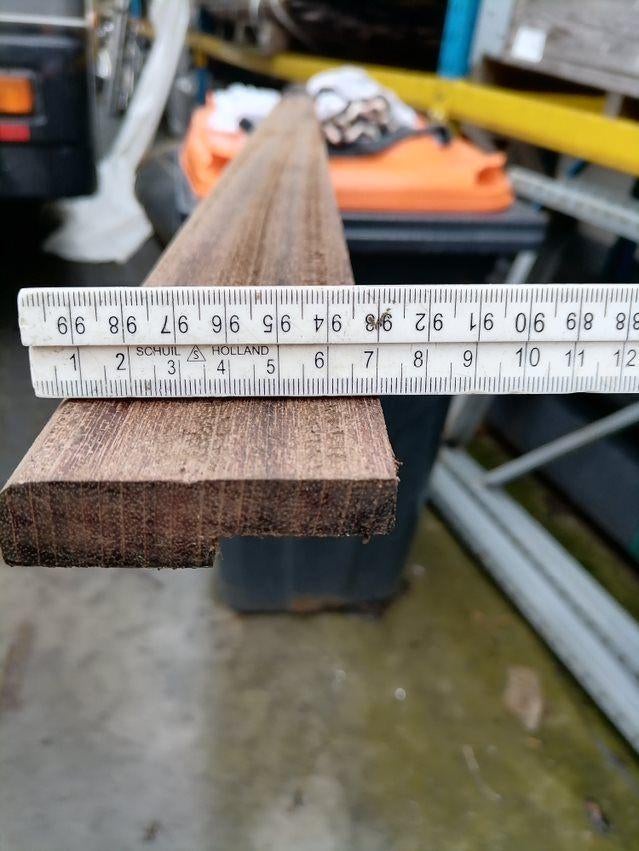 Massief hardhout plint/profiel 7cm breed cumaru en jatoba, Overige materialen, Nieuw, Ophalen of Verzenden, 200 tot 250 cm
