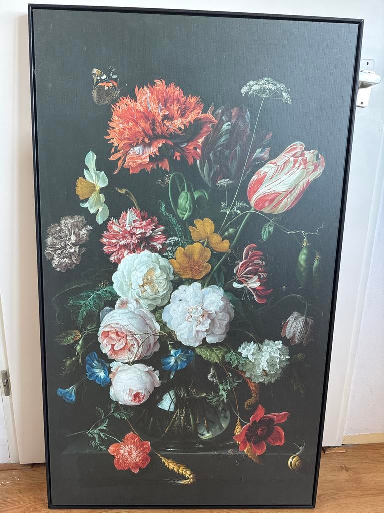 Bloemenstilleven Wandposter - 117x70 cm, Huis en Inrichting, Ophalen, Zo goed als nieuw, Foto of Poster, 75 cm of meer