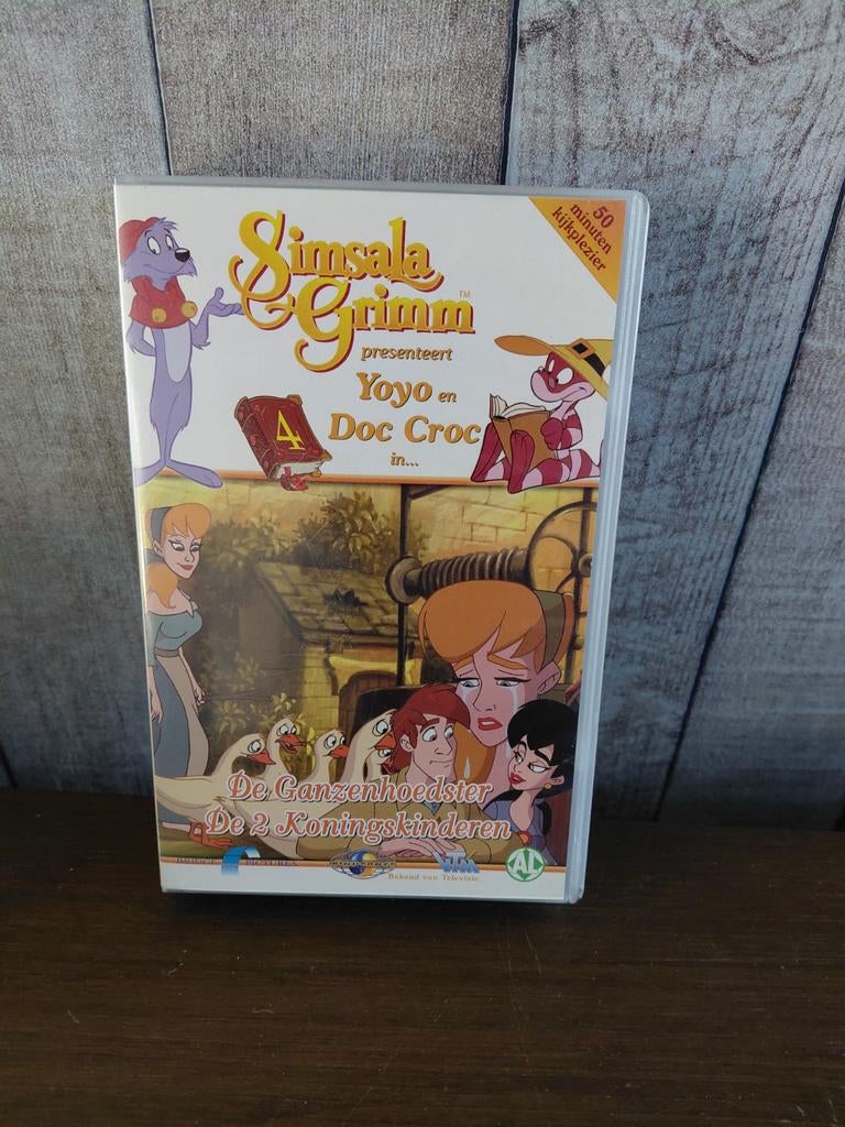 Simsala Grimm deel 4 videoband De Ganzenhoedster NIEUW, Tekenfilm, Alle leeftijden, Ophalen of Verzenden, Nieuw in verpakking