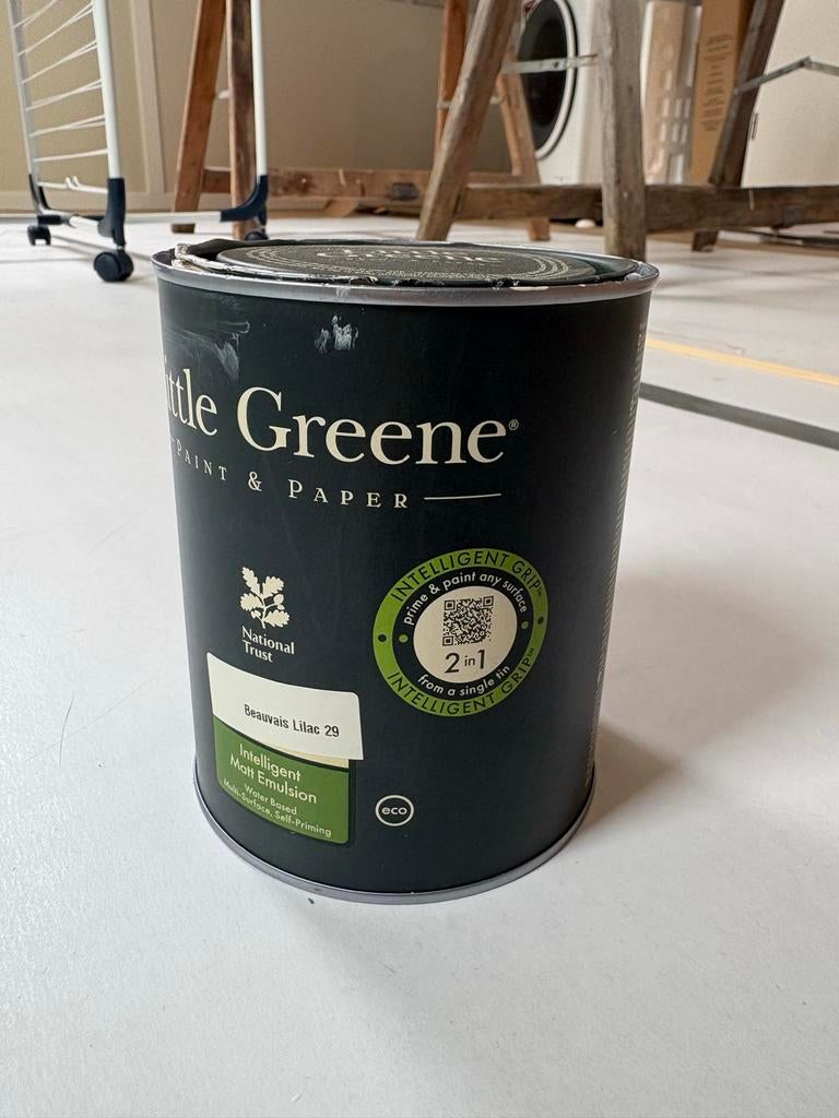 Little Greene Beauvais Lilac 29 Verf - 1L Vol, Doe-het-zelf en Verbouw, Verf, Beits en Lak, Beige, Ophalen of Verzenden, Minder dan 5 liter