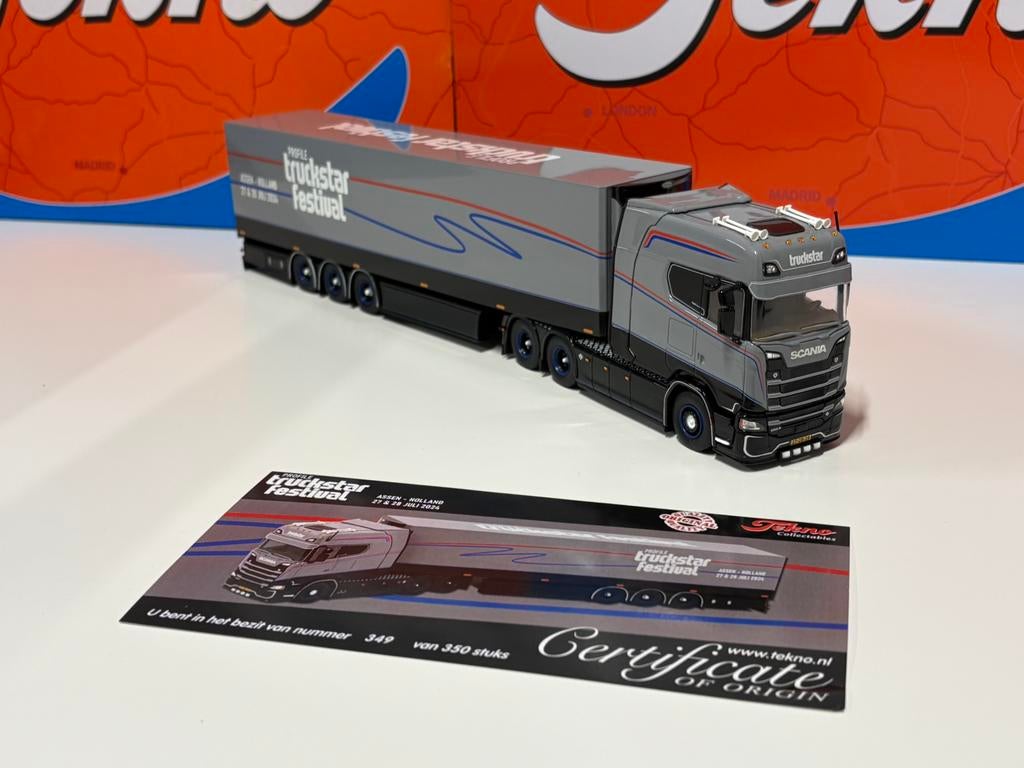 Tekno Truckstar festival, Hobby en Vrije tijd, Modelauto's | 1:50, Ophalen of Verzenden, Zo goed als nieuw, Bus of Vrachtwagen