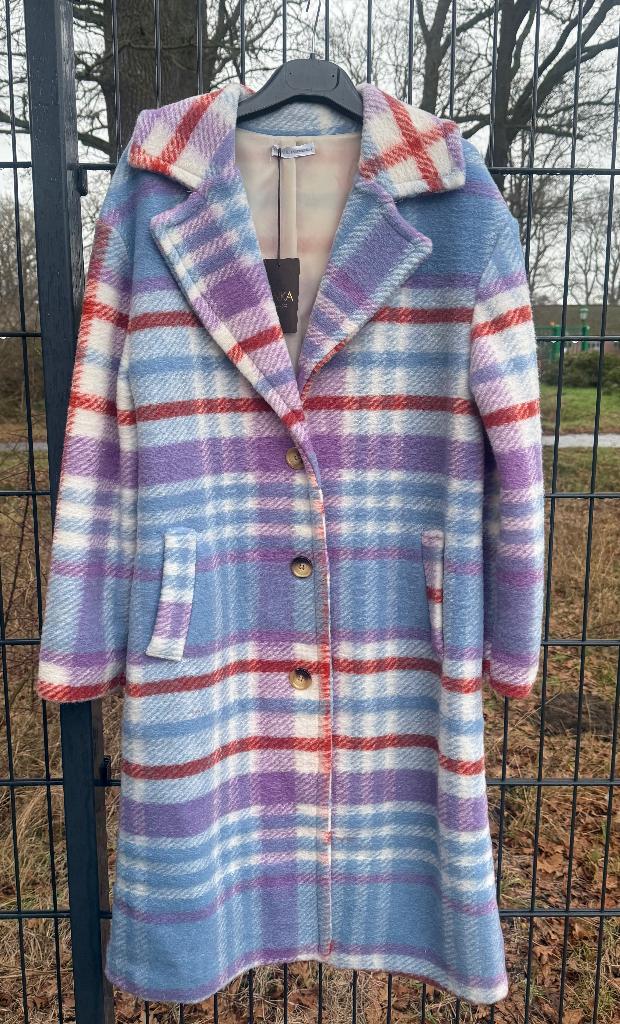 Jas - Geblokt - One Size -Maat 38/40, Maat 38/40 (M), Nieuw, Pinka, Verzenden