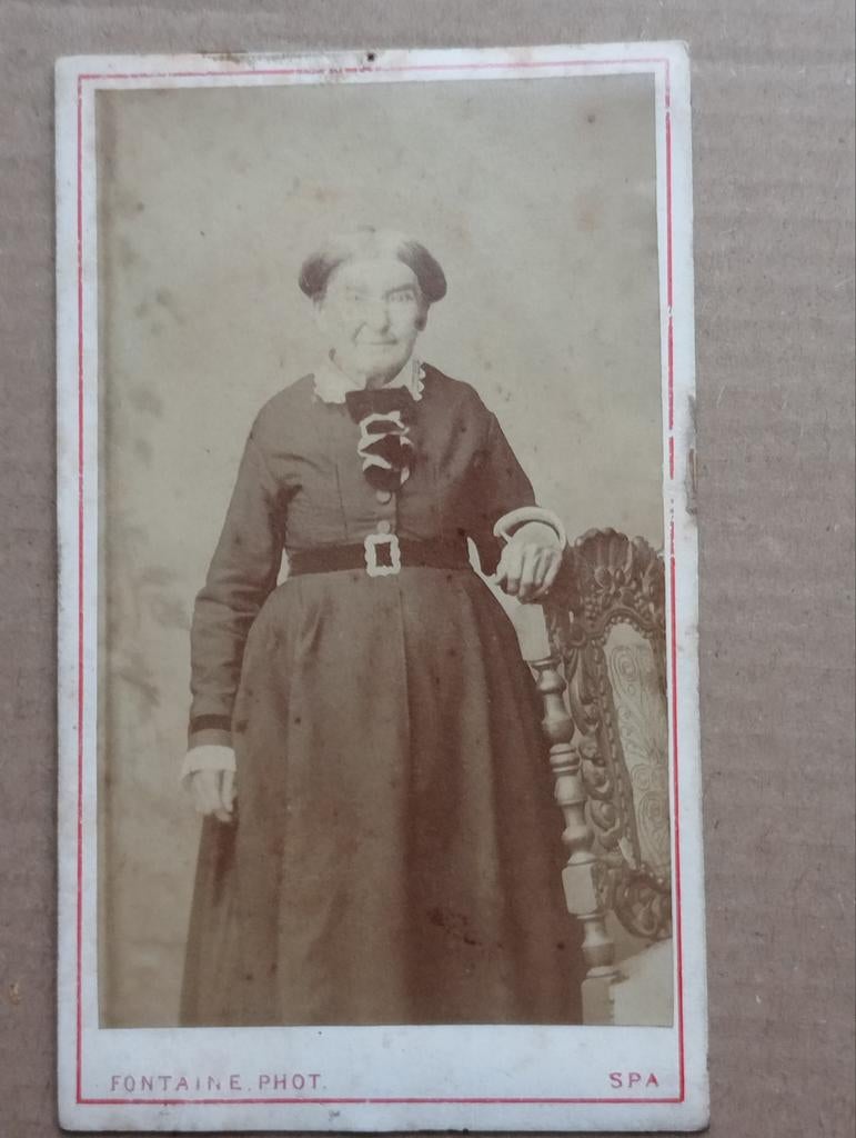 Fontaine CDV kabinetfoto ca 1900 Spa Belgique België, Verzenden, Voor 1940, Gebruikt