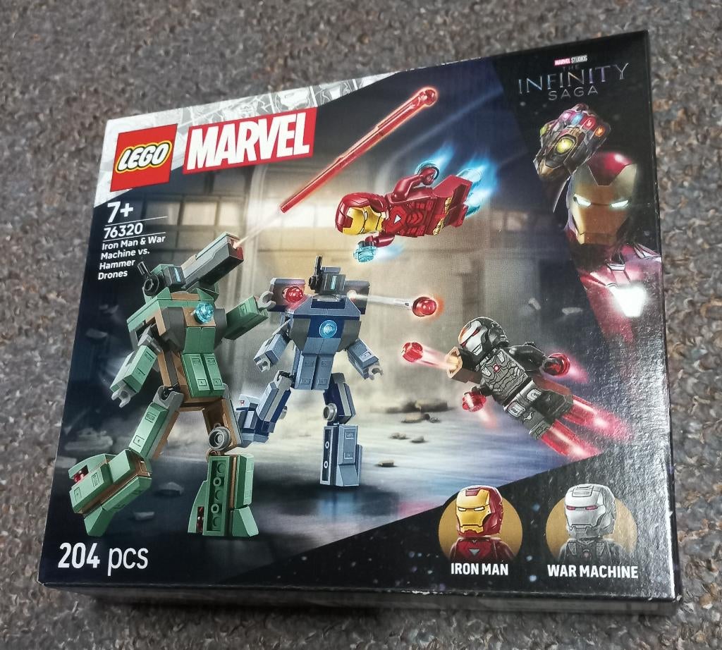 Lego 76320 Marvel iron Man War Machine vs. Hammer Drones, Ophalen of Verzenden, Nieuw