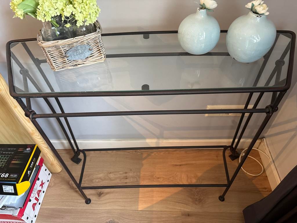 Sidetables, Ophalen, 50 tot 100 cm, Glas, Landelijk