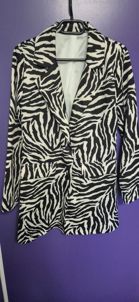 Dames blazer zebra print, Zwart, Ophalen of Verzenden, Zo goed als nieuw, Jasje