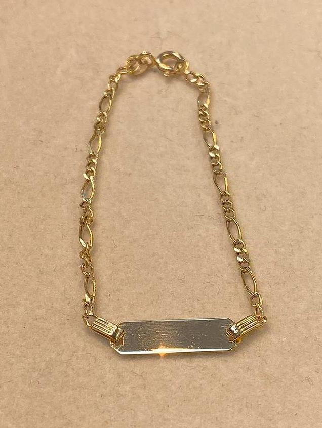 14k Gouden Baby Armband, Sieraden, Tassen en Uiterlijk, Armbanden, Ophalen of Verzenden, Nieuw, Goud, Goud