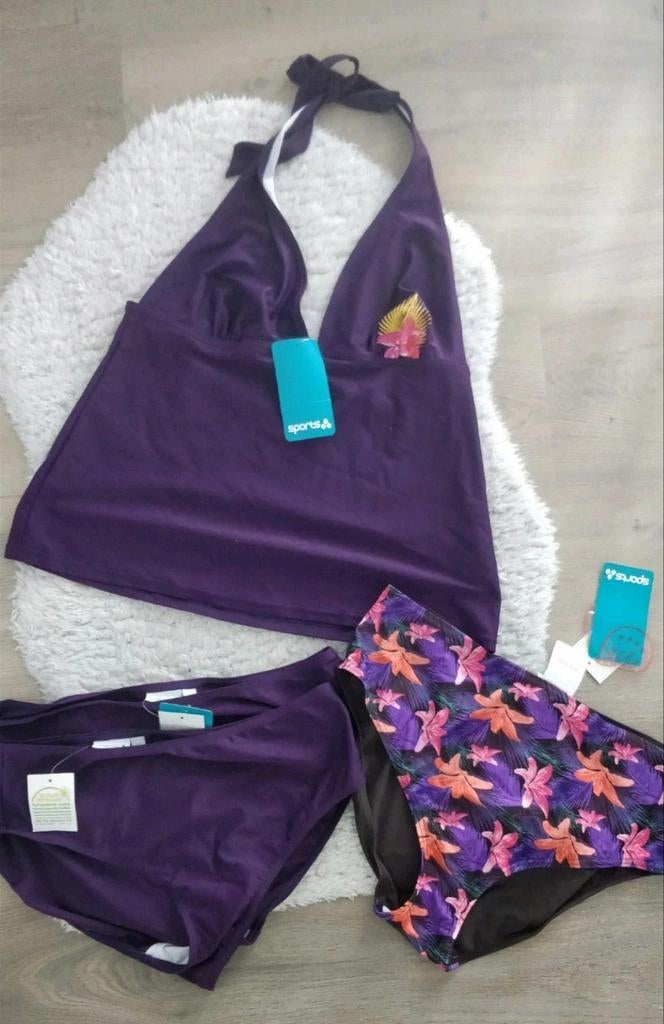 Tankini  met 3 broekjes NIEUW, Ophalen of Verzenden, Nieuw, Paars, Bikini