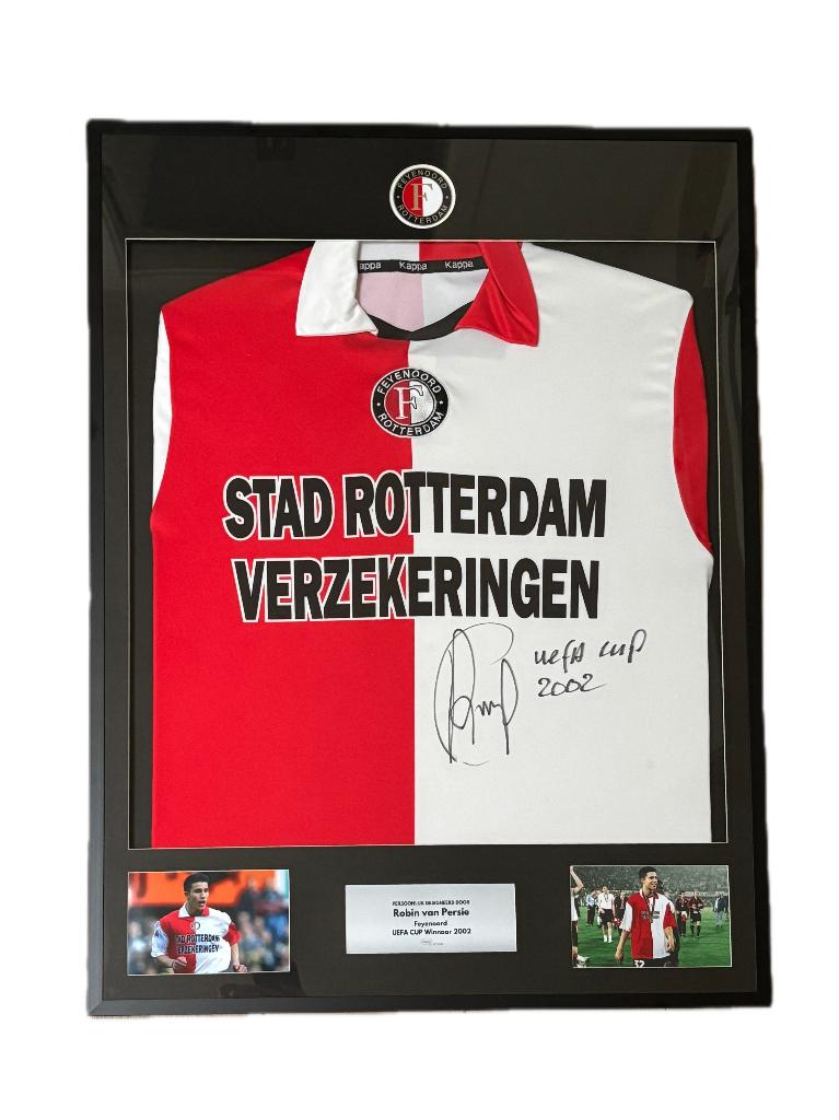Van Persie - Gesigneerd & ingelijst shirt  - Fey - UEFA CUP, Verzenden, Nieuw, Feyenoord, Shirt