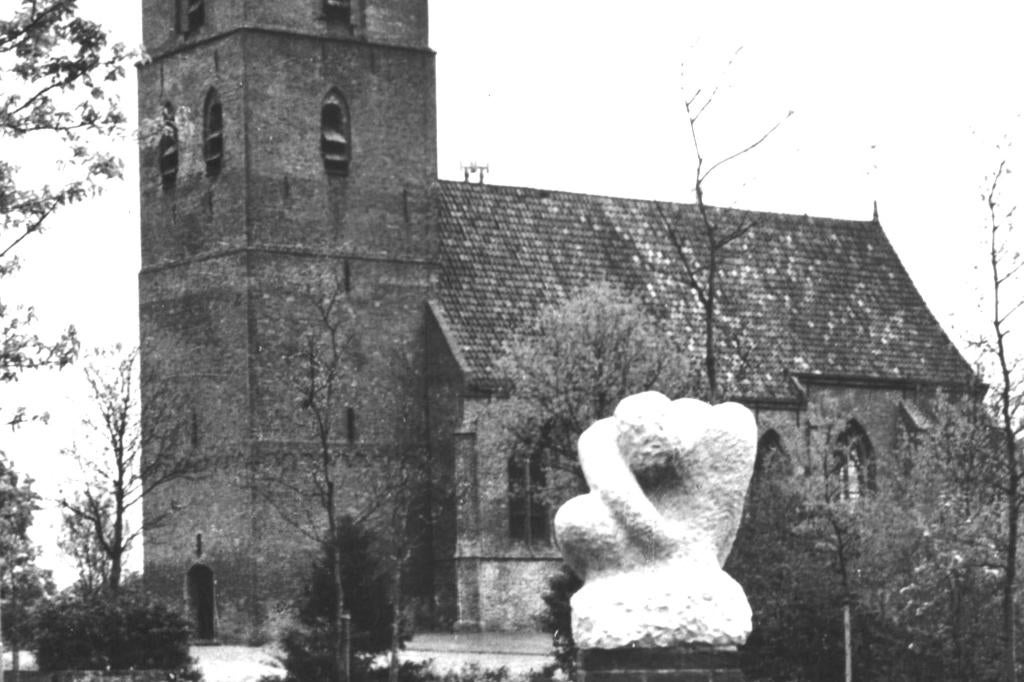 80031 Vledder Dr 1970 Herv Kerk Beeldje Gelopen met zegel, Ophalen of Verzenden, 1960 tot 1980, Gelopen, Drenthe
