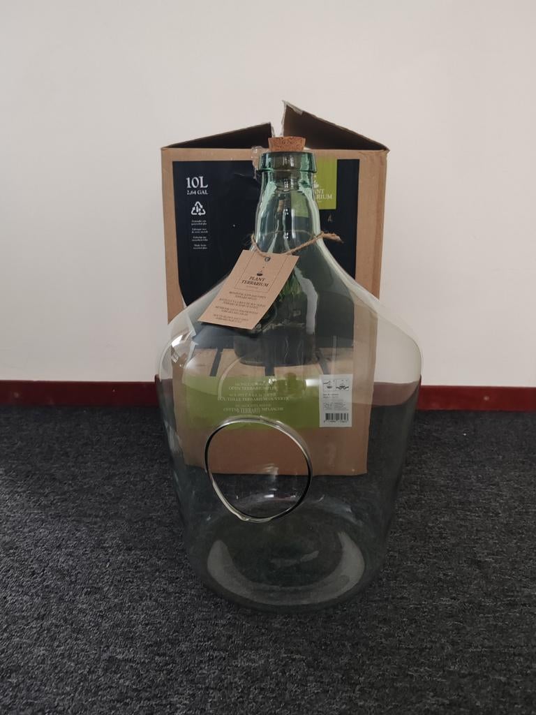 Nieuwe 10L Terrariumfles - Mondgeblazen, Ophalen, Schaal, Rond, Nieuw