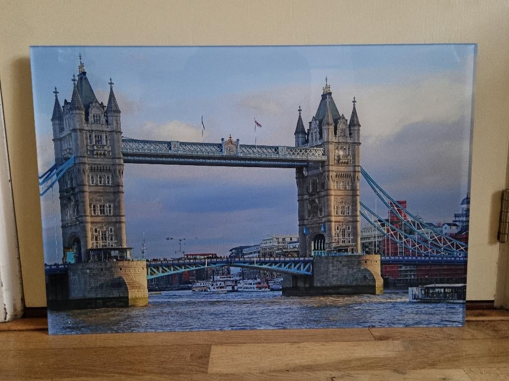 Afbeelding London-Tower-Bridge op plexiglas 40x60cm, Ophalen, Overige typen, Zo goed als nieuw, Minder dan 50 cm