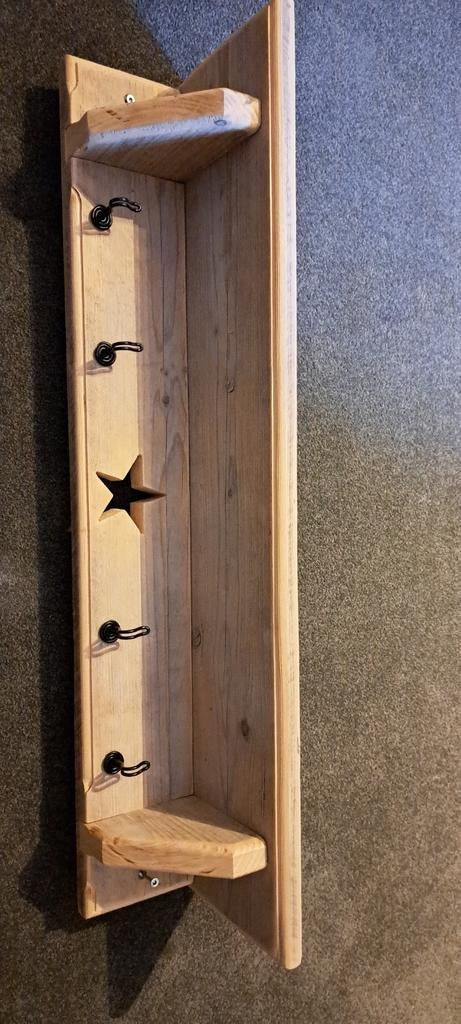 Houten Wandkapstok met Ster, Zo goed als nieuw, Minder dan 100 cm, Hout, Ophalen