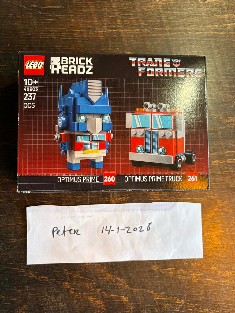 Lego Brickheadz transformers. Optimus prime & bumblebee, Ophalen of Verzenden, Nieuw, Complete set, Lego