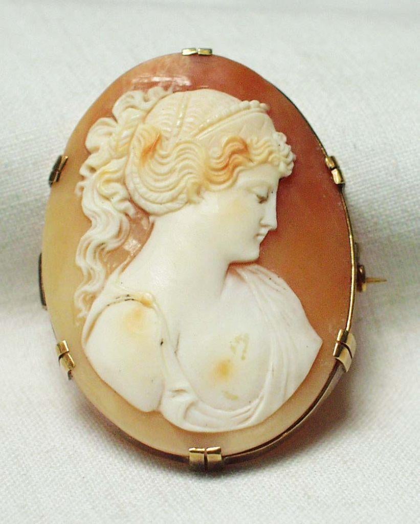 CAMEO vintage juweel broche, Sieraden, Tassen en Uiterlijk, Antieke sieraden, Ophalen of Verzenden, Goud, Broche