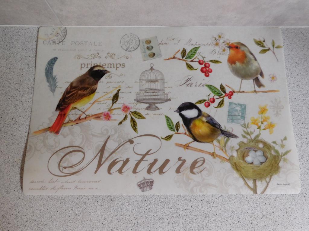 2x Placemat 45x30 Roodborst Dora Papis Easy Life, Overige materialen, Overige typen, Ophalen of Verzenden, Zo goed als nieuw