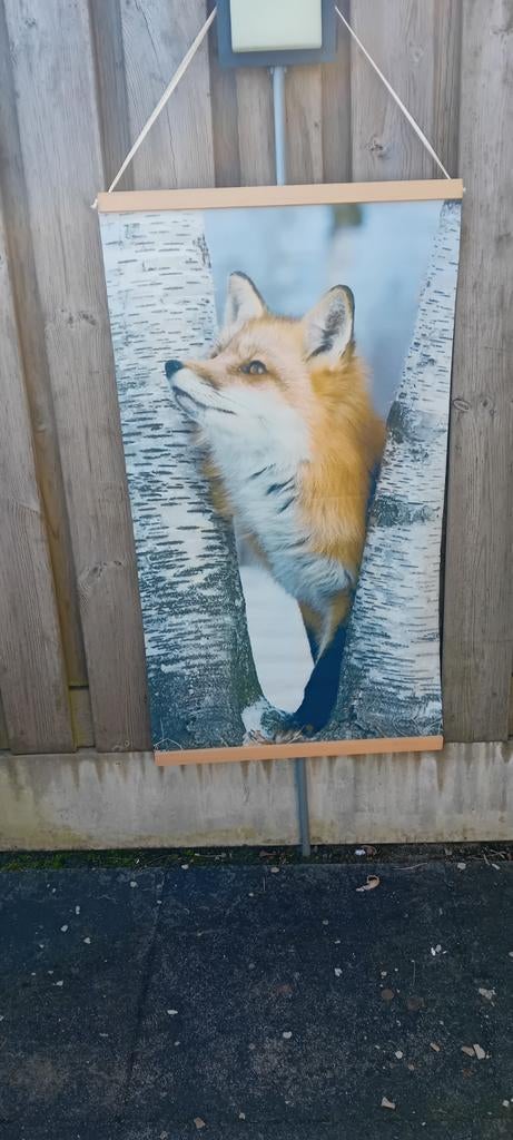 Set van 3 wanddecoraties met dieren, 60x110 cm, Ophalen, Wandhanger, Meerkleurig, Textiel