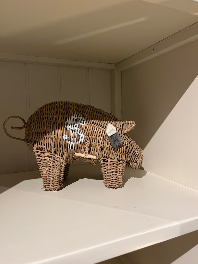 Rieten varken spaarpot van Rivièra Maison, Ophalen of Verzenden, Zo goed als nieuw