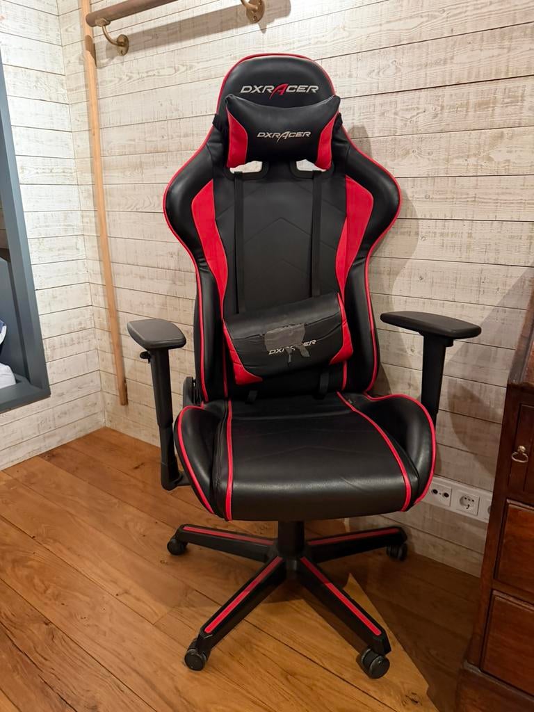 Dxracer game stoel rood zwart, Huis en Inrichting, Bureaustoelen, Ophalen of Verzenden, Gebruikt, Rood
