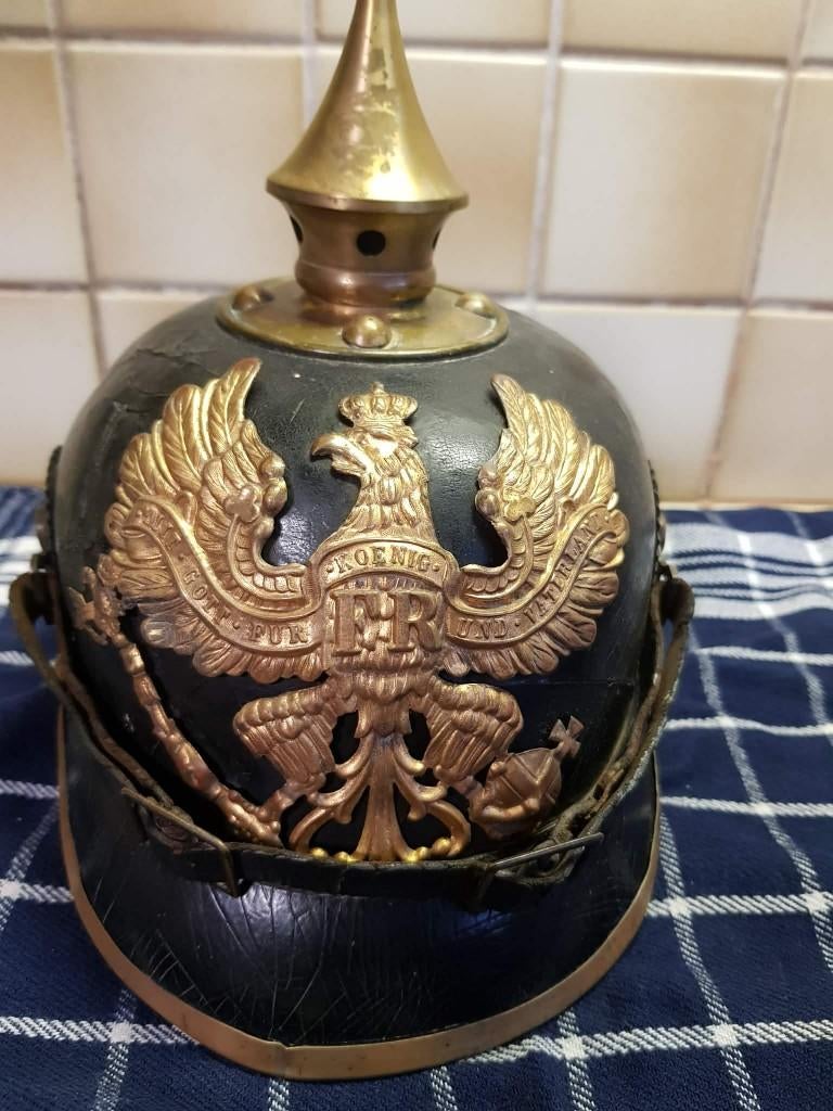 infanterie pickelhaube, Ophalen of Verzenden, Landmacht, Duitsland, Helm of Baret