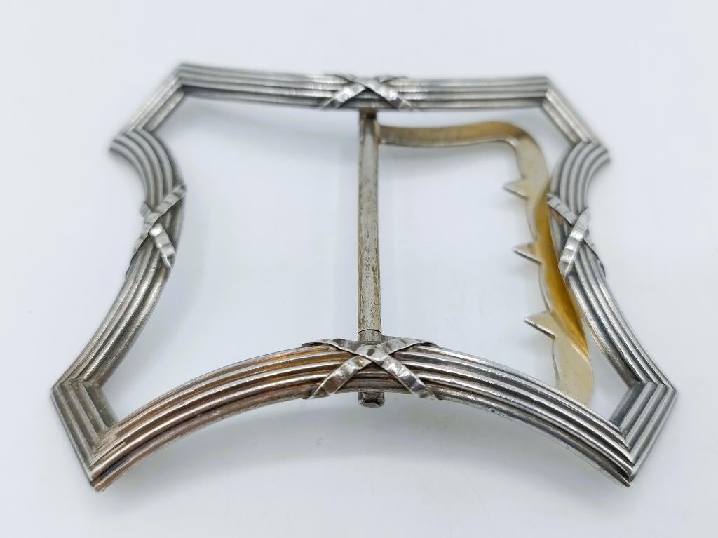 Zilveren gesp, art nouveau, Frankrijk