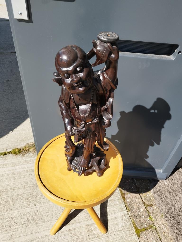 Chinees gedetailleerd houtsnijwerk van rozenhout loodzwaar, Antiek en Kunst, Ophalen of Verzenden