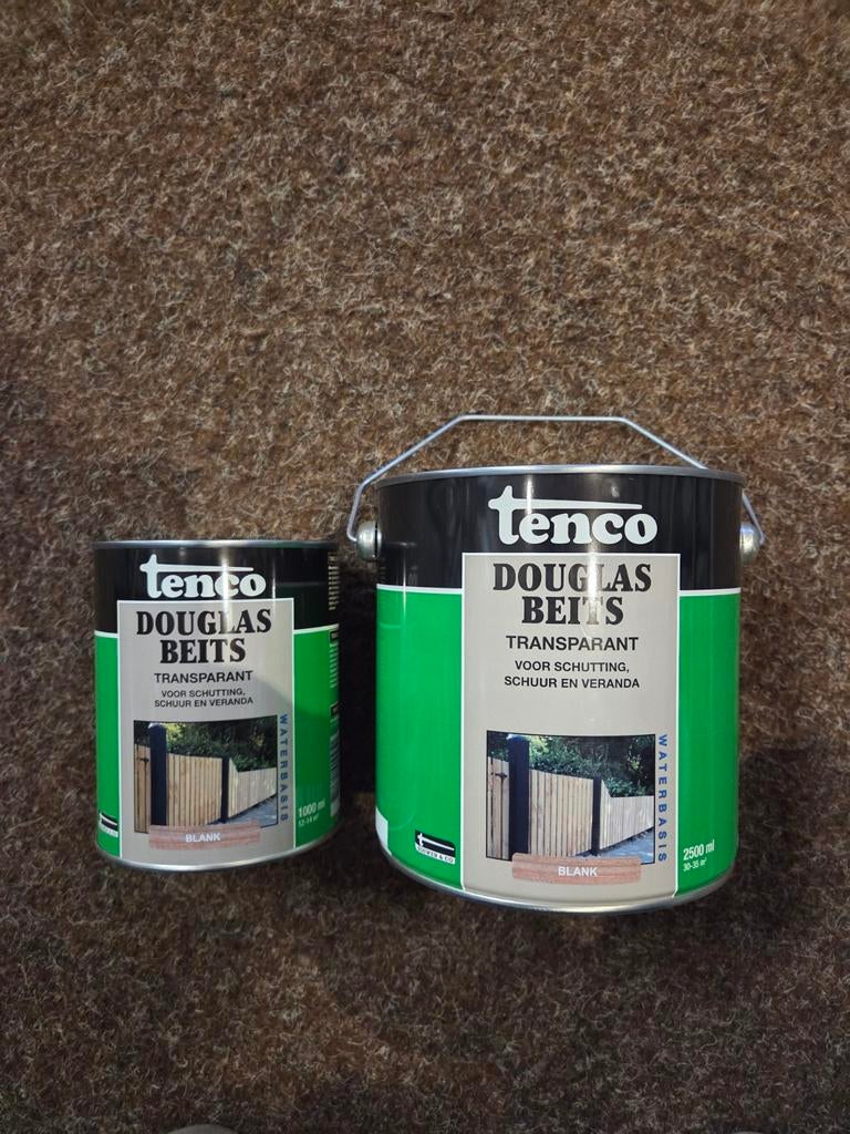 50%  korting Douglas beits transparant 2,5l/1l, Ophalen of Verzenden, Nieuw, Beits