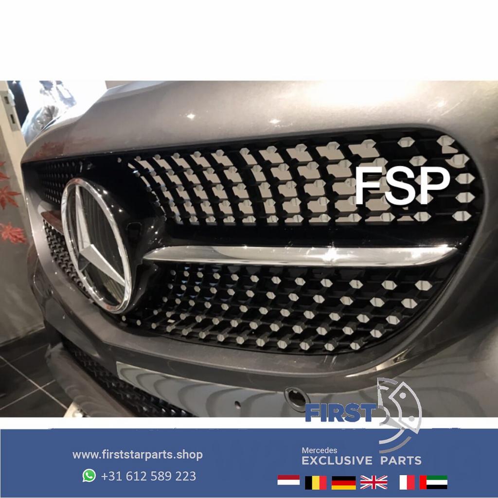 W205 C205 43 AMG BUMPER COMPLEET Mercedes C Klasse 43 ORIGIN, Gebruikt, -, Voor, Ophalen of Verzenden