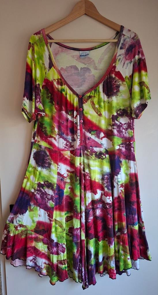 Tuniek met bloemenprint, maat 52, Ophalen of Verzenden