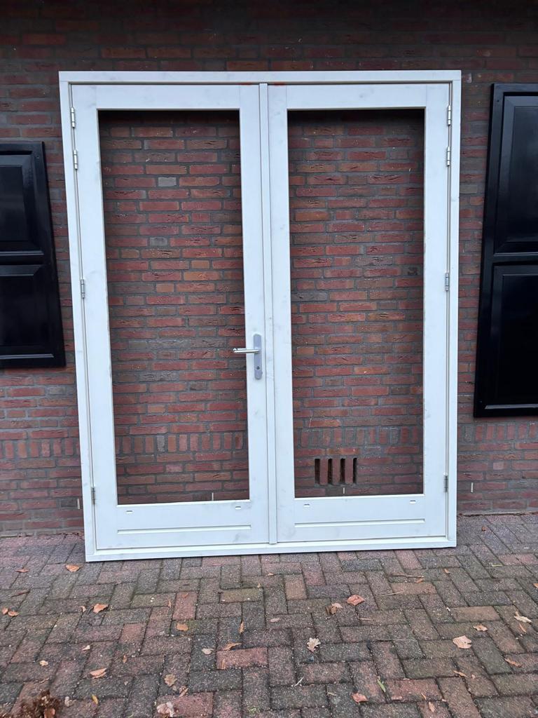 Tuindeuren met kozijn 201.5 breed 250 hoog, Doe-het-zelf en Verbouw, Kozijnen en Schuifpuien, Deurkozijn, Nieuw, 150 tot 225 cm