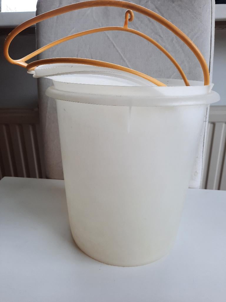 Tupperware wasemmer  met deksel en hengsel - zgan -, Ophalen of Verzenden, Zo goed als nieuw, Wit, Overige typen