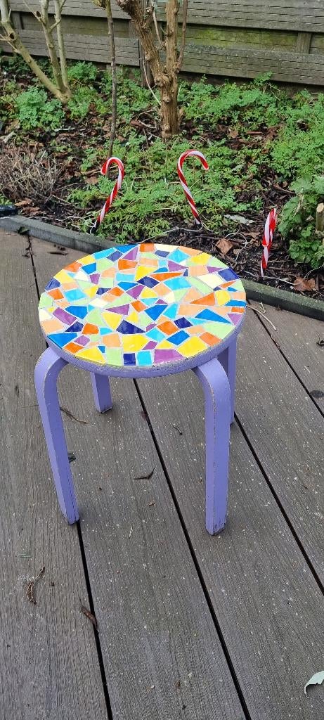 Krukje mozaiek, Huis en Inrichting, Ophalen, Gebruikt, Hout