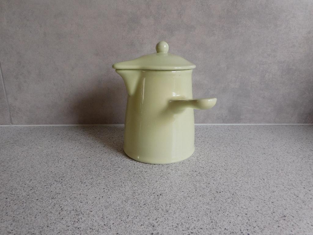 Stroop Kan 13 cm. hoog Pastel Groen Royal Goedewaagen Gouda, Ophalen of Verzenden