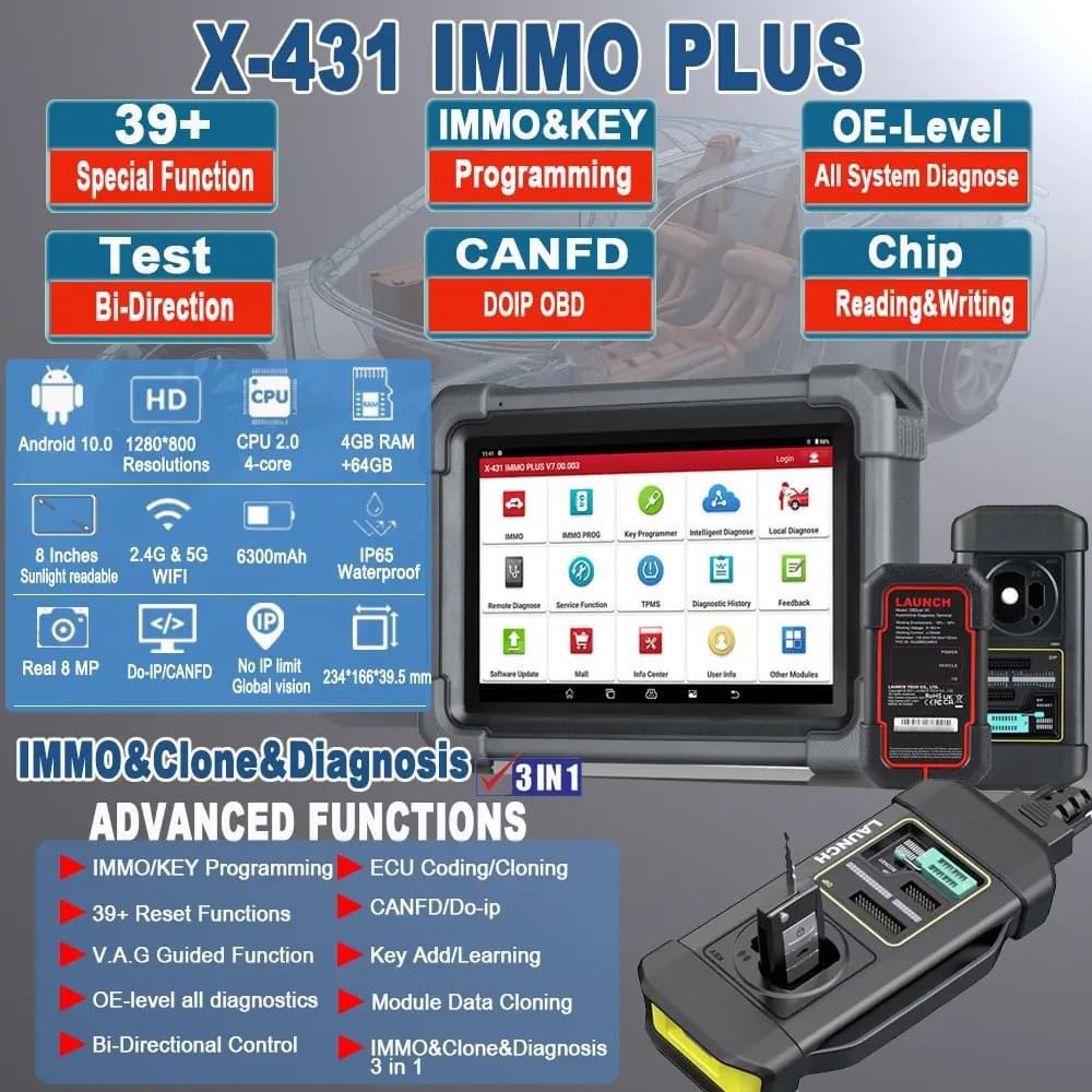 Launch X431 Immo Plus key programmer sleutel prog nieuw, Ophalen of Verzenden