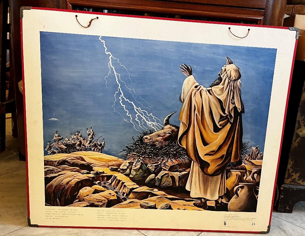 Oude schoolplaat nr. 24: Elias karmel, Ophalen