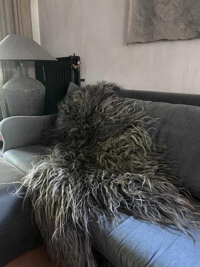 Missheep schapenvacht grijze bruine tint Hoffz, Huis en Inrichting, Ophalen of Verzenden, Zo goed als nieuw