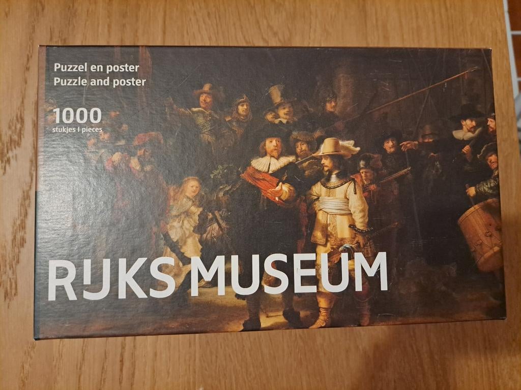 Puzzle Nachtwacht 1000 stukjes, Hobby en Vrije tijd, Denksport en Puzzels, Ophalen of Verzenden, 500 t/m 1500 stukjes, Nieuw, Legpuzzel