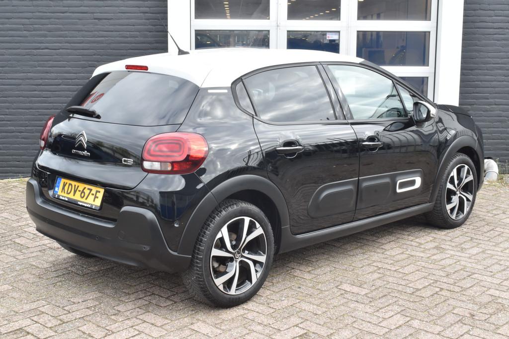 Citroën C3 PureTech 110 EAT6 Shine Automaat | Navigatie | C, 450 kg, Gebruikt, 1199 cc, Zwart