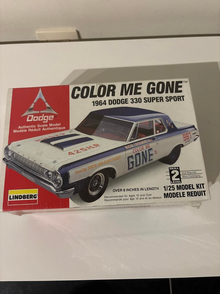 Lindberg 1964 Dodge 330 Super Sport Modelbouwkit, Auto, 1:32 tot 1:50, Nieuw, Ophalen