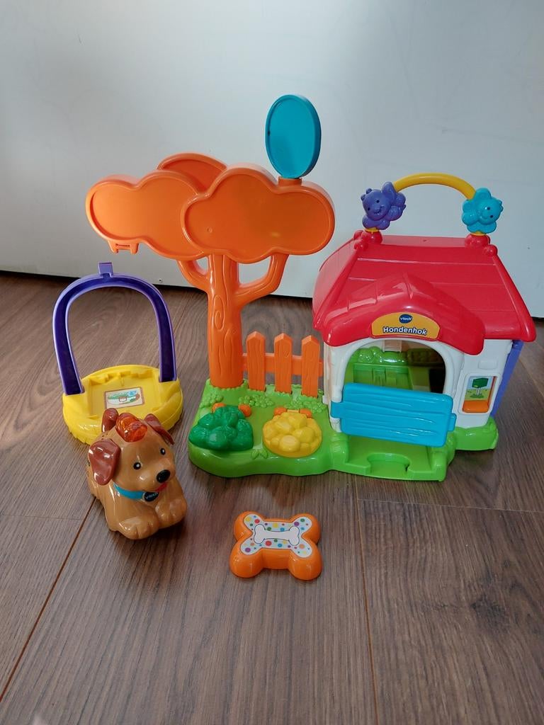 Vtech Zoef zoef dieren hondenhok met Hero hond, Kinderen en Baby's, Speelgoed | Vtech, Ophalen of Verzenden, Zo goed als nieuw