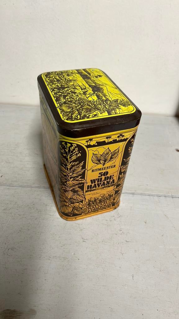 Vintage Sigarenblik Ritmeester 50 wilde Havana, Ophalen of Verzenden, Gebruikt, Overige