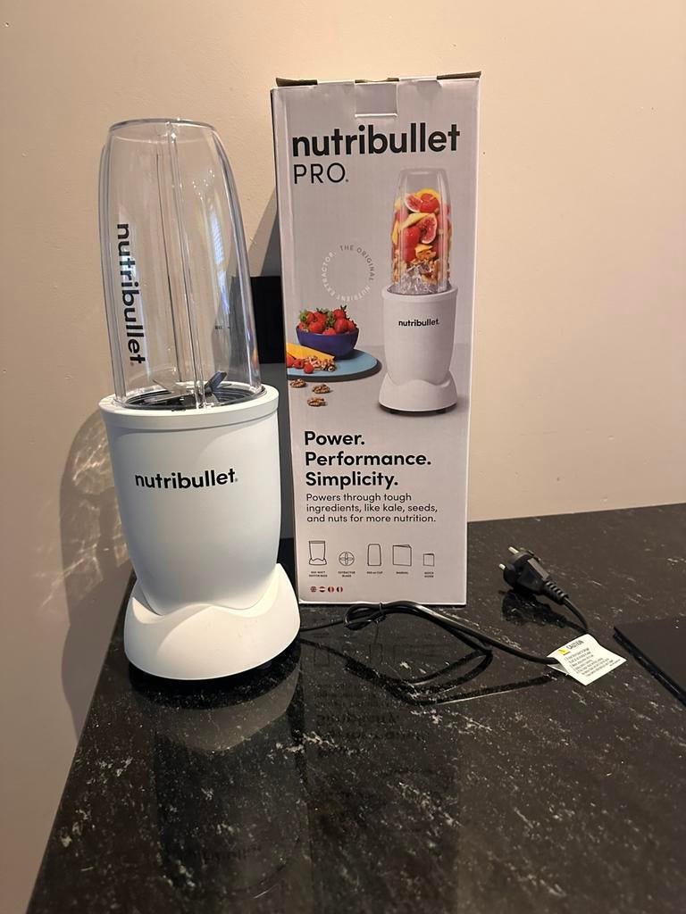 Zgan: Witte nutribullet 900 watt pro blender, Ophalen of Verzenden, Zo goed als nieuw, 3 snelheden of meer