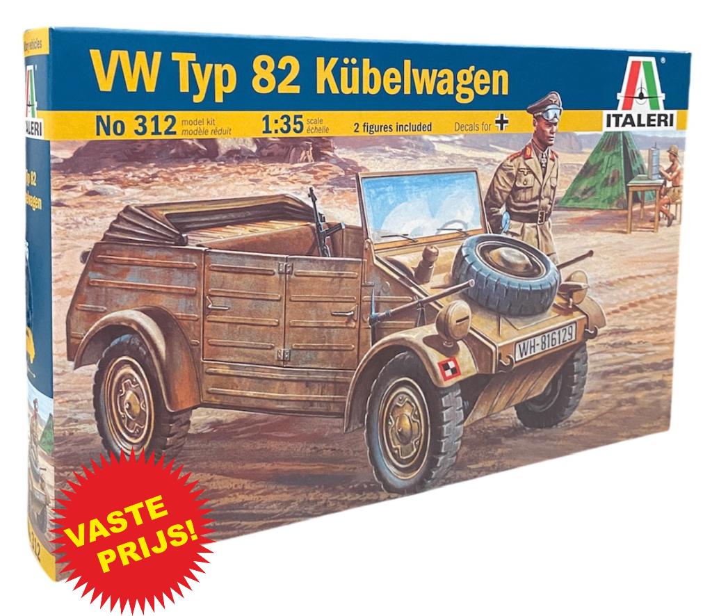 VW Typ 82 Kübelwagen (Italeri 312) 1/35, Hobby en Vrije tijd, Modelbouw | Auto's en Voertuigen, 1:32 tot 1:50, Nieuw, Ophalen of Verzenden