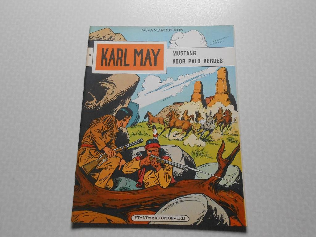 Karl may 31 Mustang voor Palo Verdes 1971 1 ste druk., Willy Vandersteen, Eén stripboek, Ophalen of Verzenden, Zo goed als nieuw
