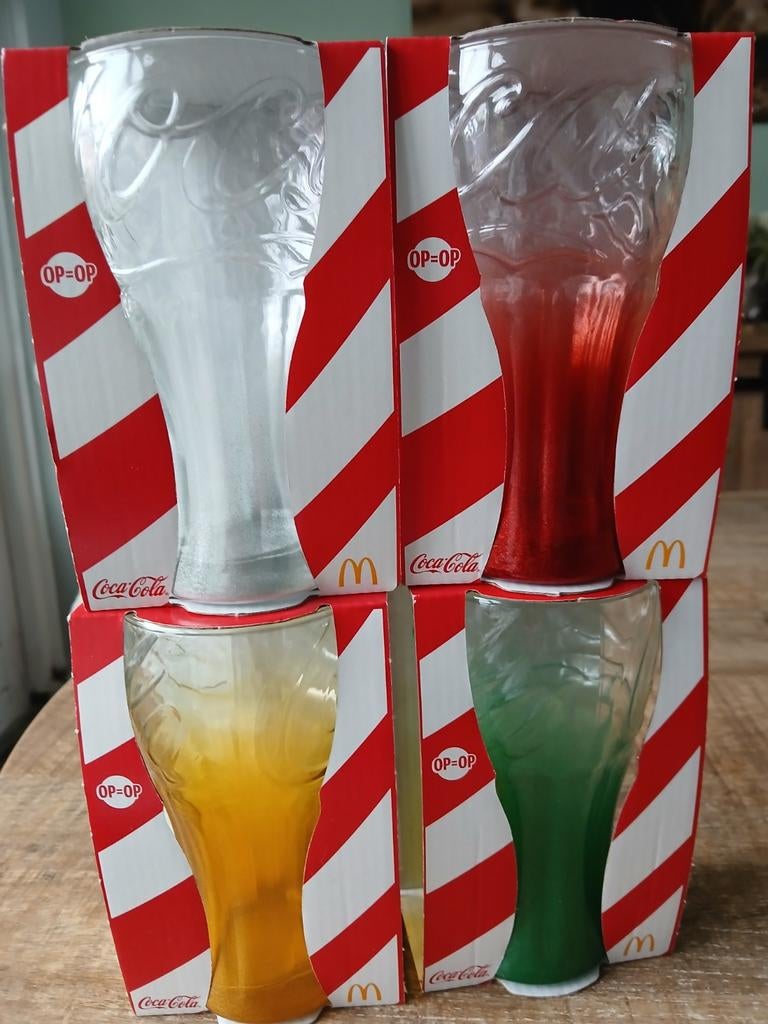 Coca-Cola glazen McDonald's, 4 stuks, Ophalen of Verzenden, Nieuw