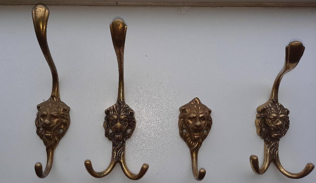 4 koperen/messing kapstok haken, Ophalen, Koper