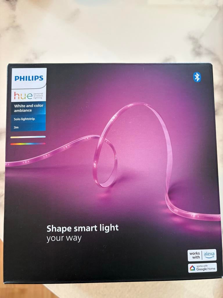 Philips Hue White & Color Ambiance Lightstrip 3m, Ophalen, Nieuw