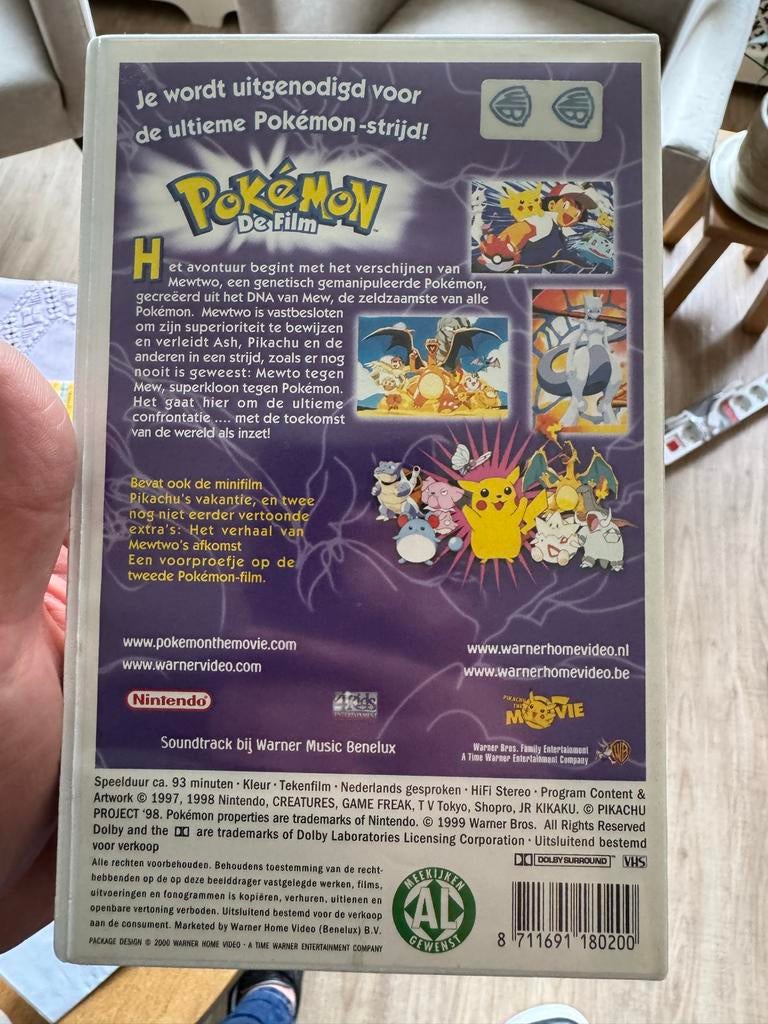 Pokémon De Film - Mewtwo Tegen Mew (VHS Videoband), Cd's en Dvd's, VHS | Film, Alle leeftijden, Ophalen of Verzenden, Gebruikt