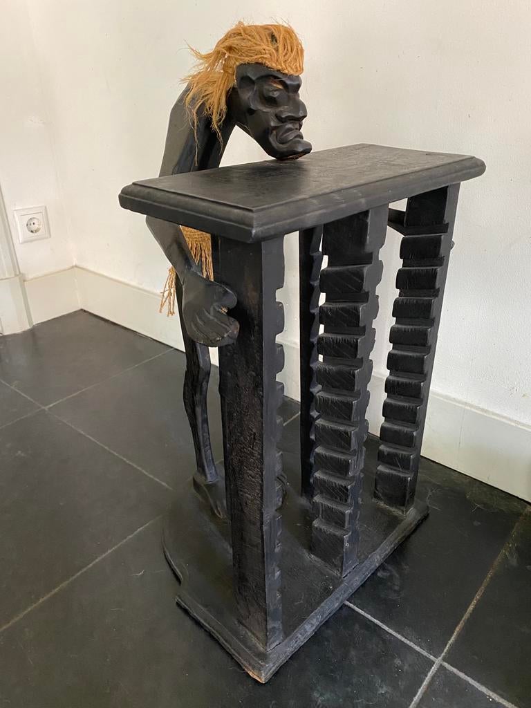 Afrikaans Houtsnijwerk CD-Tafeltje - Uniek Beeld, Gebruikt, Ophalen of Verzenden, 25 tot 75 discs, Cd's