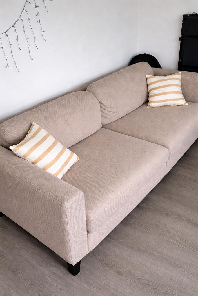 IKEA NORSBORG 2/3-zits bank beige - prima staat, Huis en Inrichting, Banken | Bankstellen, Gebruikt, Rechte bank, Driepersoons